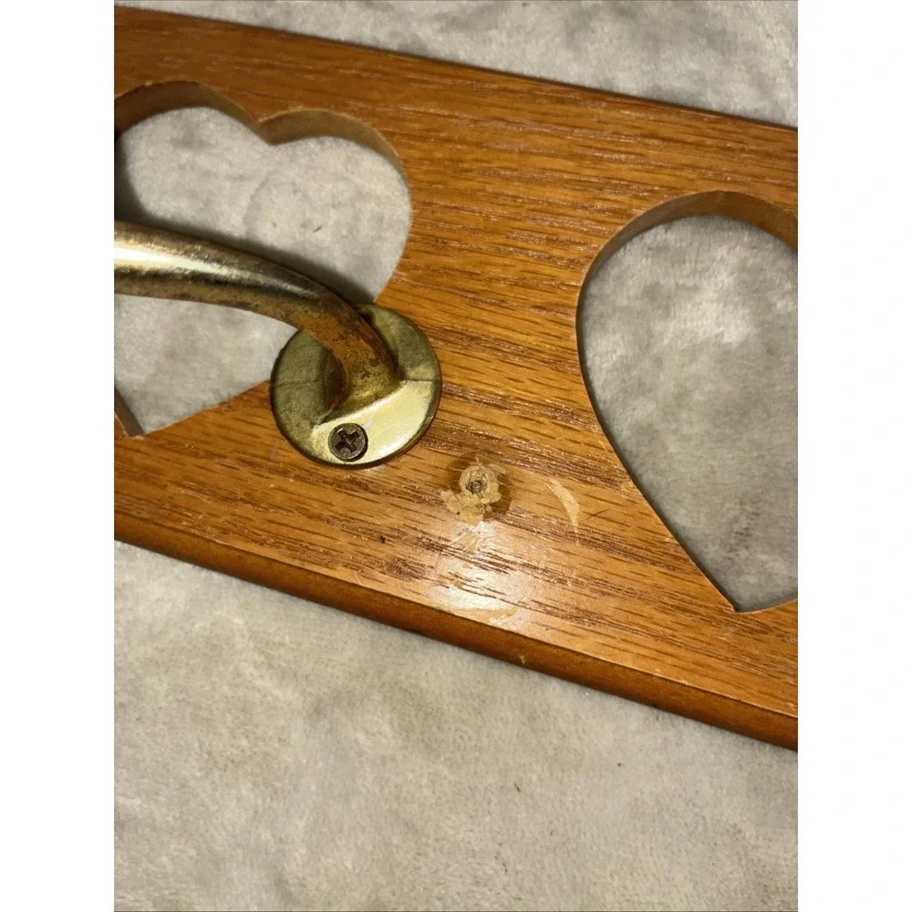 Heart Cut Out Coat Rack Goose Head 4 Peg 24